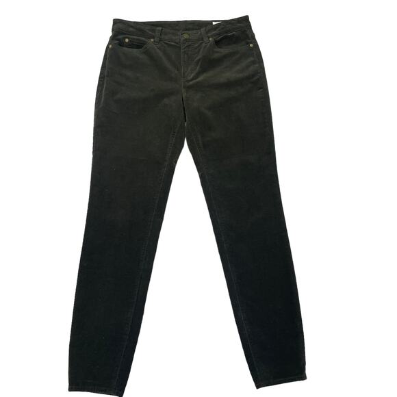Vince Camuto Skinny Corduroy Pant Dark Green 8 - Picture 1 of 8